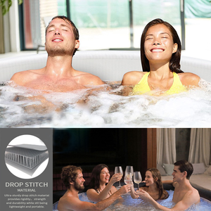 Icegalax Neuer Runder Outdoor <span class=keywords><strong>Massage</strong></span> Whirlpool <span class=keywords><strong>SPA</strong></span> für 2-4 Personen, Wassersport Outdoor <span class=keywords><strong>SPA</strong></span> Whirlpool, Aufblasbarer Whirlpool - Product Image 5