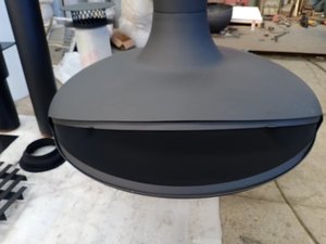 Indoor Custom Wood-burning 360 Degree Rotation Matte Carbon Steel <strong>Fireplace</strong> Strip with <strong>Black</strong> High-Temperature Resistant <strong>Paint</strong> - Product Image 4