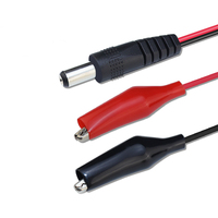 Vente en gros DC 5521 prise mâle vers pince crocodile noir rouge 3A Test de charge de batterie actuelle 0.5m DC vers pince crocodile câble d'alimentation