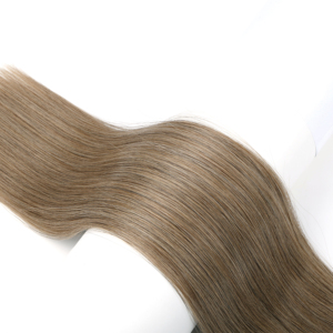 Extensions de cheveux humains de qualité supérieure, double trame, trame Genius, sans retour, cheveux brun clair, trame longue, extrémités épaisses, cheveux vierges Remy - Product Image 6