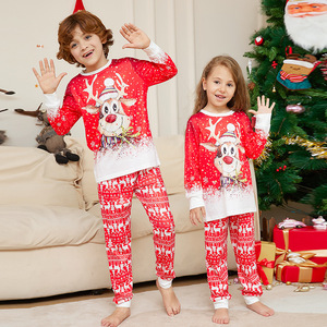 PASUXI Set di pigiami <span class=keywords><strong>natalizi</strong></span> 2025 stampa moda <span class=keywords><strong>donna</strong></span> <span class=keywords><strong>abiti</strong></span> abbinati <span class=keywords><strong>abiti</strong></span> da notte <span class=keywords><strong>donna</strong></span> - Product Image 6