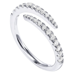 Anello Aperto Regolabile con Zirconi per Donne, Elegante Gioiello da Dito per Uso Quotidiano - Product Image 1
