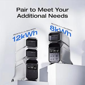 Station d'alimentation portable DELTA Pro 3 <span class=keywords><strong>Power</strong></span> <span class=keywords><strong>Up</strong></span> Pack LiFePO4 avec batterie externe et contrôleur MPPT, onduleur à onde sinusoïdale pure - Product Image 3