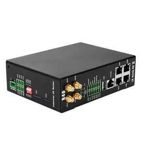 Router IIOT Gateway M2M R40 4G LTE RTU VPN, Data Logger Edge Komputasi Modbus Ke Konverter MQTT 1WAN 3 LAN untuk Ethernet Internet