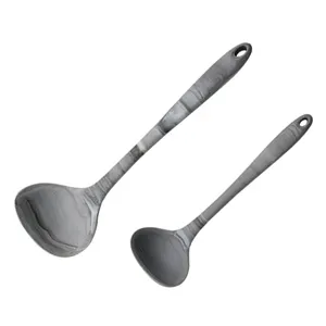 Eco friendly non stick silicone ladle good quality kitchen accessories Marble soup ladle in Adult Mini size