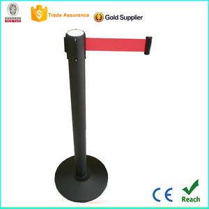 เสากั้นฝูงชนแบบยืดหดได้พร้อมสายรัดสแตนเลสขัดเงาสำหรับขาย - Product Image 4