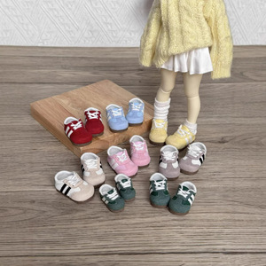 लड़कियों का जर्मन फीता-अप प्रशिक्षण जूते लुभावनी गैर-पर्ची pu ऊपरी बच्चे के जूते bjd6 अंक छोटे छह zsiga वसा बिंदु कपड़ा bjd24 - Product Image 1