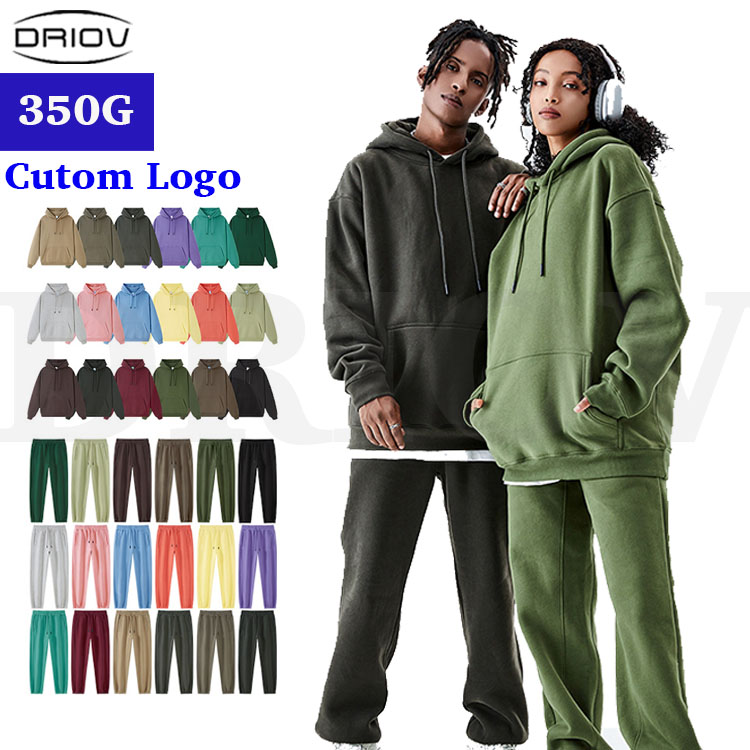 Custom Logo Bulk Groothandel Unisex Jogger Sportkleding Jogging Mannen Sets Sweatsuit Effen Trainingspak Trainingskleding