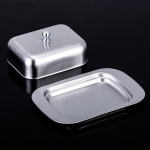 Plat à beurre multi usages en acier inoxydable, avec couvercle en <span class=keywords><strong>plastique</strong></span> - Product Image 5