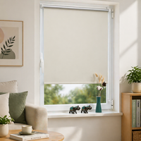 Stores enrouleurs modernes en tissu uni, filtrant la lumière, sur mesure, manuels, pour l'intimité et la protection solaire, pour chambre, cuisine, bureau