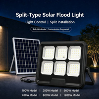 NOUVEAU Projecteur Solaire LED 100-1200W IP65 Étanche avec Télécommande, Lampe de Sécurité Extérieure Solaire pour Jardin et Projets Routiers
