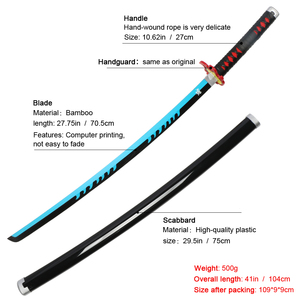 Katana de Anime Real, <span class=keywords><strong>espada</strong></span> samurái, demonio asesino, Fuego, Dios <span class=keywords><strong>Tanjiro</strong></span>, Cosplay, promoción - Product Image 3