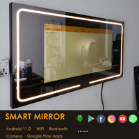 Android 32 pouces Smart Mirror Modern Wall-Mounted Magic Bathroom TV for Gym Hotel Bath Salon Villa with Hidden Camera Feature