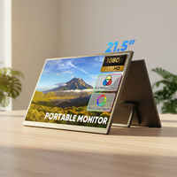 Moniteur portable ultra-fin 21,5 pouces USB-C HD 1080P VESA 180 °   Moniteur de voyage sans cadre avec écran FHD HDR et béquille réglable