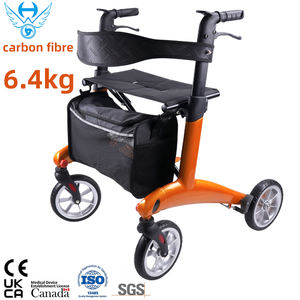 성인용 보행기 좌석 포함 탄소 섬유 롤레이터 경량 휴대용 노인 장애인 재활 치료 용품 - Product Image 2