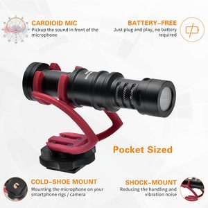 Microphone de caméra, microphone vidéo professionnel de CVM-VM10II Comica avec support antichoc, <span class=keywords><strong>Deadcat</strong></span>, micro fusil de chasse compact compatible avec - Product Image 2
