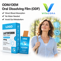 Bandes de film oral à dissolution rapide de lactoferrine OEM ODM pour le soutien immunitaire, la santé intestinale et l'absorption du fer – Marque privée