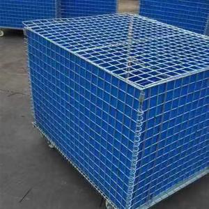 כלוב פלדה מתקפל כבד אחסון עם גלגלים | oem תעשייתי stackable אבץ מגולוון כלוב 1000 ק "ג קיבולת 5/6in גלגלים - Product Image 6