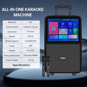 Machine de karaoké tout-<span class=keywords><strong>en</strong></span>-un K10, haut-parleur portable 30W, écran <span class=keywords><strong>14</strong></span>,<span class=keywords><strong>1</strong></span> <span class=keywords><strong>pouces</strong></span> pour système KTV à domicile et utilisation <span class=keywords><strong>en</strong></span> extérieur - Product Image 5