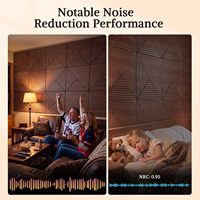 Commande en gros de panneaux muraux acoustiques modernes en PVC, fibre de polyester haute densité, auto-adhésifs, NRC 0.9, insonorisation intérieure pour chambre à coucher