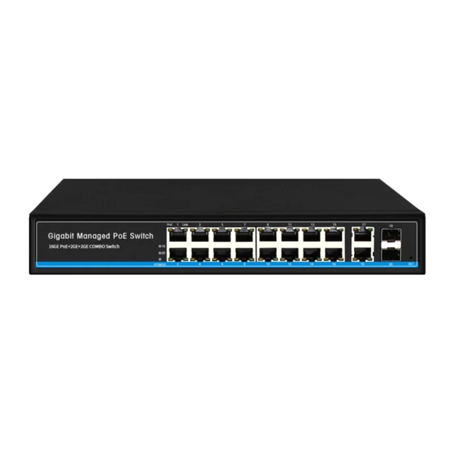 New Come Optical Instruments Industrial POE Switch Industrial Ethernet Switch 16 Port