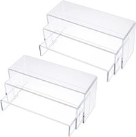 Support d'affichage de magasin personnalisable à 3 niveaux en acrylique pour desserts, gâteaux, en-cas, utilisation en vente au détail, marque JC