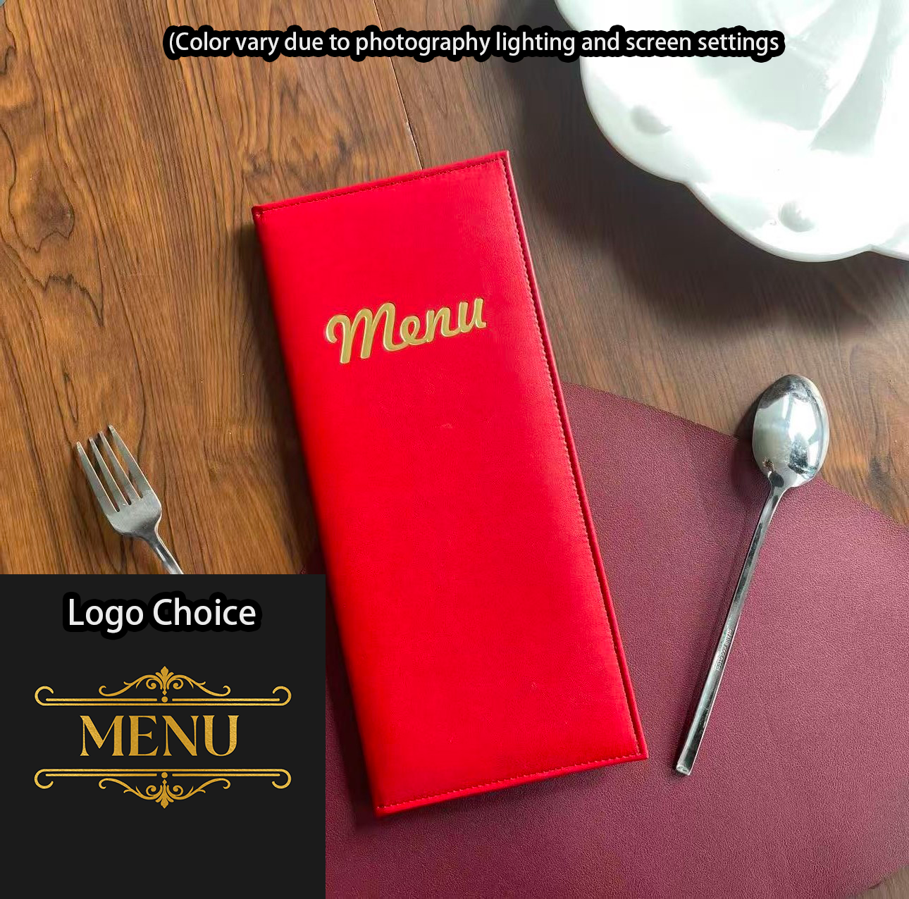 Red Leather Menu Logo 2