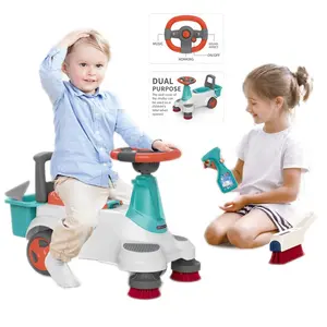 Новейший дизайн, двухфункциональный Детский развивающий набор, многофункциональные детские игрушки со звуком и музыкой, качели для уборки автомобиля в помещении