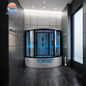 ห้องซาวน่าอบไอน้ำอะคริลิกทันสมัยในร่มพร้อมอ่างน้ำร้อนระบบนวดด้วยพลังน้ำ - Product Image 6