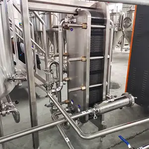 Brewhouse Manufacturers Support Customized SUS304 Steam Heated 2-vessel Brewhouse Semi-automatic Beer Brewery Plant