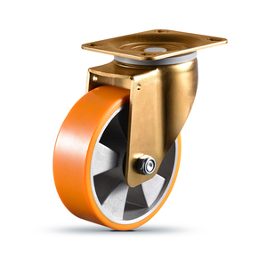 Roulettes industrielles résistantes de chariot à PU de fonte de 4 \ "5 \" 6 \ "8 \" chariots d'atelier de chariot à main d'usine pour la charge lourde - Product Image 2