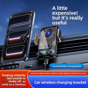 Aérateurs de climatisation de <span class=keywords><strong>voiture</strong></span> à <span class=keywords><strong>ouverture</strong></span> et fermeture automatiques avec <span class=keywords><strong>support</strong></span> de téléphone à chargement sans fil en ABS pour usage intérieur - Product Image 5