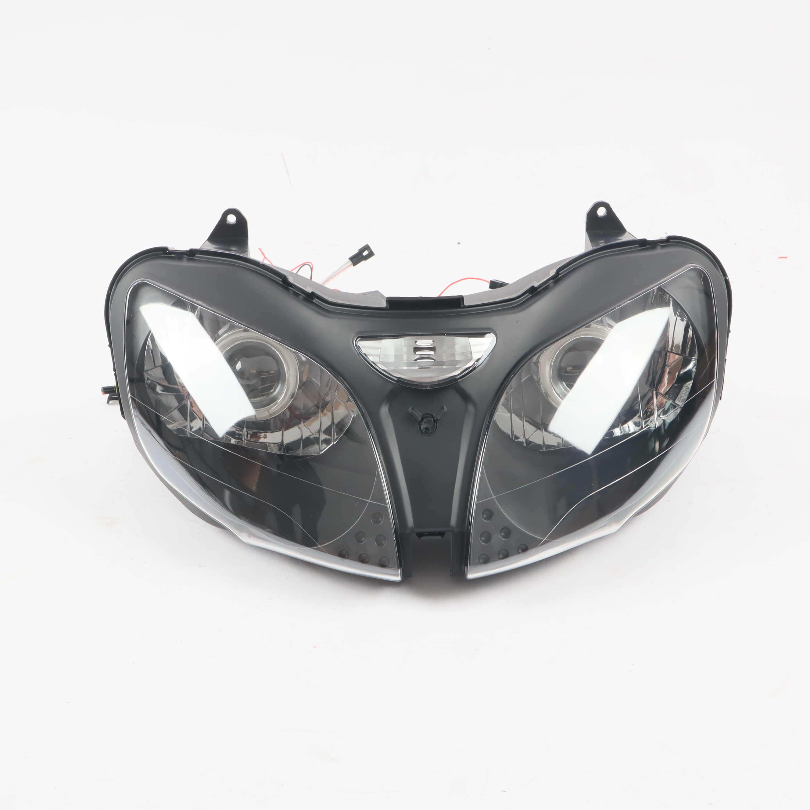 Motor Clear Headlight w Angel Eyes For KAWASAKI ZX9R 2002 ZX6R 2000-2002 Front Light Headlamp