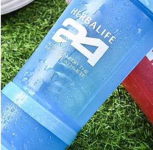 מפעל למכור 500ml 3 שכבה תא ספורט חלבון שאכר בקבוק כושר אבקת פלסטיק מים בקבוקי הרבלייף - Product Image 4