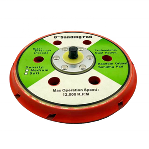 Disco de Lijado Orbital Aleatorio de Doble Acción de 6 Pulgadas (150 mm) y 15 Orificios con Respaldo de Gancho y Bucle de PU de Grano Medio para Pulidora de Doble Acción (OEM) - Product Image 2