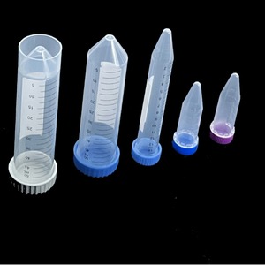 Tubos de Centrífuga para Laboratorio, 50 ml, con Tapa de Rosca, Fondo Cónico, Plástico Transparente, Graduados, Desechables, PP Estéril, con Espacio para Escribir - Product Image 2