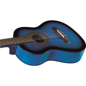 Guitares EKO - CS-5 Guitares classiques bleues avec table, dos et flancs en Agathis, manche en acajou et touche en Parinari - Product Image 3