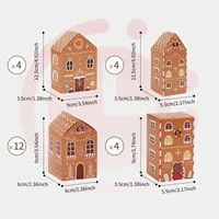 24 boîtes de calendrier de l'Avent vides à remplir, pour Noël, DIY, compte à rebours de 24 jours, cadeau, maison en pain d'épices, décoration de Noël, décoration de la maison pour les fêtes, fabriqué en Chine