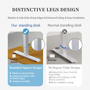 Scrivania Regolabile in Altezza a 2 Livelli, Telaio per Scrivania Elettrica con Motore Singolo per Ufficio e Tavolo Computer - Product Image 3