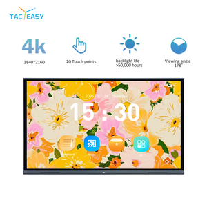 Tableau blanc interactif numérique 4K 55/65/75 pouces OEM ODM 40 points tactiles, tableau blanc intelligent IFPD AIO pour l'enseignement en classe - Product Image 5