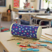 Étui à crayons en silicone de grande capacité, taille et logo personnalisés