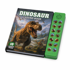 Libro Sonoro Interattivo per Bambini con Dinosauri, Libro Musicale con Suoni Realistici, Pulsanti a Pressione, OEM Personalizzato, Produzione ODM - Product Image 1