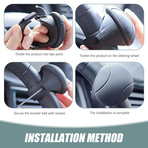 Bouton de Volant de Voiture pour Aide à la Conduite, Commande à Une Main, Antidérapant en Silicone, Rotation à 360 Degrés, Ajustement Universel - Product Image 6