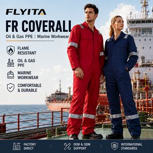 Overol de Trabajo Personalizado de Algodón Ignífugo para Minería de Petróleo y Gas, Uniforme de Seguridad con Reflectores, Ropa de Trabajo de Alta Visibilidad, Retardante de Llama FRC FR - Product Image 2