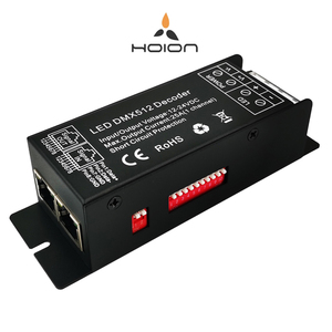 Decoder DMX a 1 Canale, Controller <span class=keywords><strong>DMX512</strong></span> Monocromatico, Dimmer per Strisce <span class=keywords><strong>LED</strong></span> con Porta RJ45 - Product Image 1
