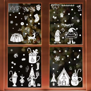 Autocollants électrostatiques pour vitres <span class=keywords><strong>de</strong></span> Noël 2026, flocons <span class=keywords><strong>de</strong></span> neige, Père Noël, décorations <span class=keywords><strong>de</strong></span> fenêtres, arrangement <span class=keywords><strong>de</strong></span> vitrines, autocollants - Product Image 4