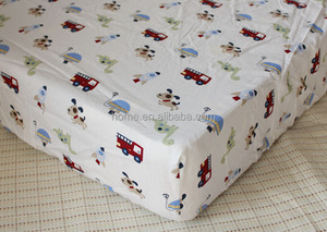 Oem bebé sábana estampada algodón hoja de caucho - Product Image 2