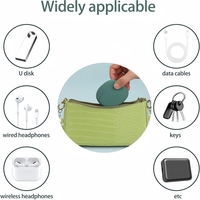 Portable Mini boîte à clés Silicone casque organisateur câble de données étui de rangement pochette sac pour la maison lieu de travail pour l'organisation des outils