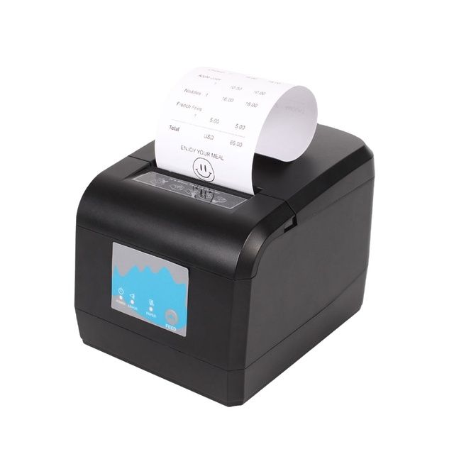 Fast Auto Cutter 80mm POS Receipt Thermal Printer with Thermal Receipt Paper 260mm/s 203dpi Android IOS Compatible-in Stock H906