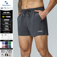 Shorts de sport pour hommes à taille mi-haute, anti-roulement, double élastique, avec cordon de serrage et poches latérales, taille épaissie, pour la gym et l'athlétisme